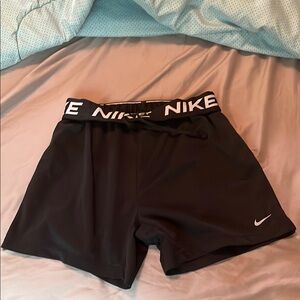 Nike Black Sports Shorts with Logo Waistband